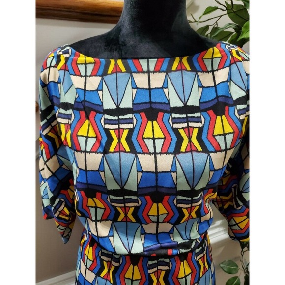 Jessica Simpson Womens Multicolor Polyester Round Neck Knee Length Dress Size XS - Picture 4 of 11